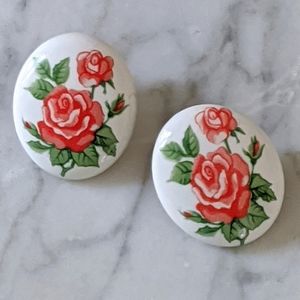 Vintage Rose Stud Earrings